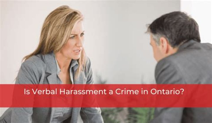 Is verbal harassment a crime? ·