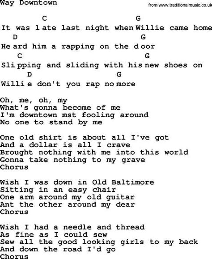 Making My Way Downtown Lyrics