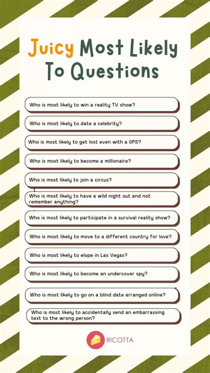 The Ultimate Guide To "Most Likely To Dirty Questions"